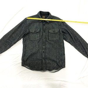 Gray speckled texture button down by Obey